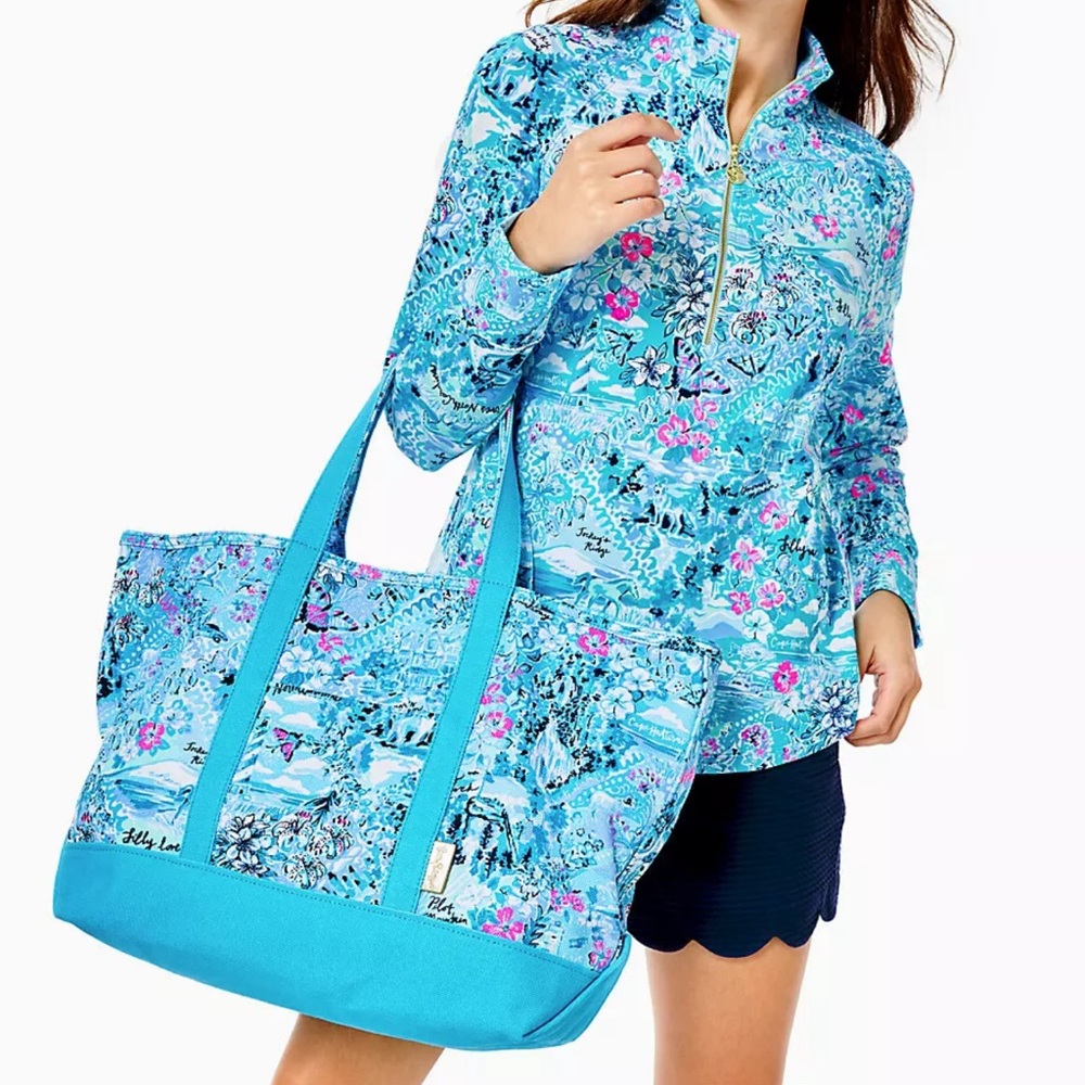 Lilly Pulitzer Mercato Tote Bag Lilly loves North Carolina